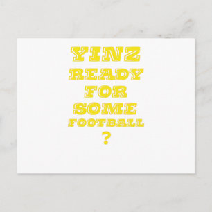 Yinz bereit für Fußball Postkarte