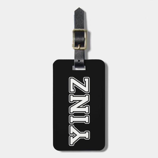 Yinz Gepäckanhänger (Vorderseite vertikal)