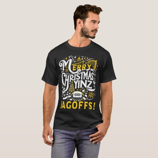 Yinz Jagoff Christmas Pittsburgh Gift T-Shirt (Vorne ganz)