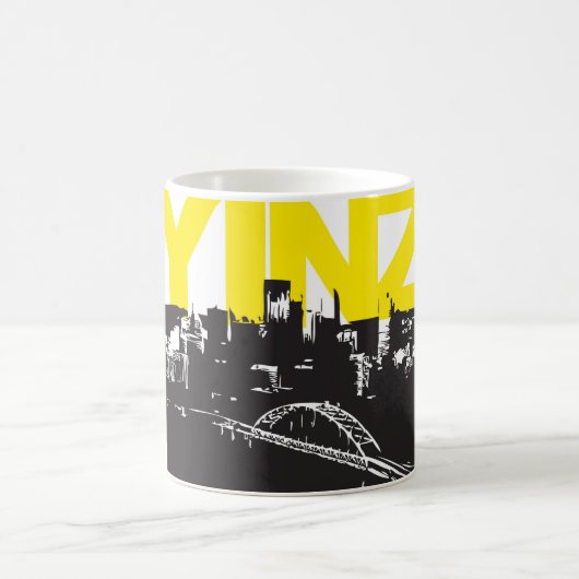 Yinz Pittsburgh Kaffeetasse (Mittel)