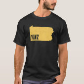 Yinz Pittsburgh Pennsylvania Zuhause Staat Shape D T-Shirt (Vorderseite)
