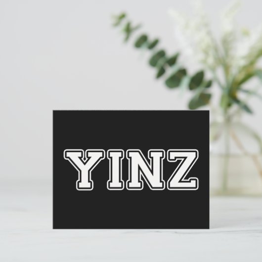 Yinz Postkarte (Stehend Vorderseite)