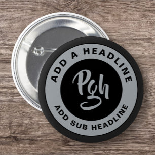 Yinz Round Clasp Custom Burgh Retro Pgh Button
