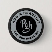 Yinz Round Clasp Custom Burgh Retro Pgh Button (Vorderseite)