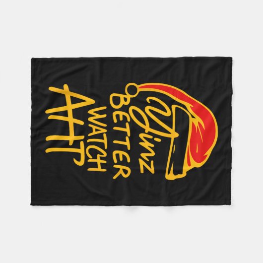 Yinzer Christmas Pittsburgh Santa Yinz Better Watc Fleecedecke (Vorderseite (Horizontal))