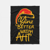 Yinzer Christmas Pittsburgh Santa Yinz Better Watc Fleecedecke (Vorderseite)