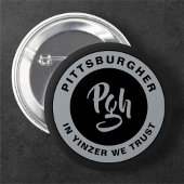 Yinzer Clasp Custom Outerwear Burgh Vintag Pgh Button
