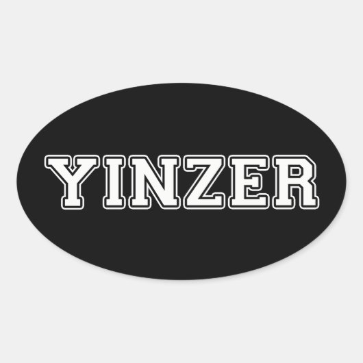 Yinzer Ovaler Aufkleber (Vorderseite)