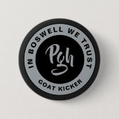 Yinzer-Spange Benutzerdefiniert Schwarz Burgh Vint Button (Vorderseite)