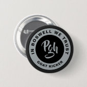 Yinzer-Spange Benutzerdefiniert Schwarz Burgh Vint Button (Vorne & Hinten)