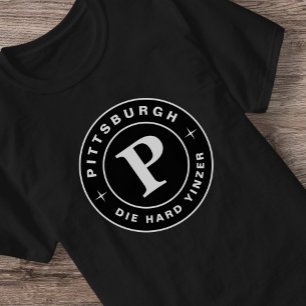 Yinzer Stolz Pittsburgh 412 Heim Retro T-Shirt