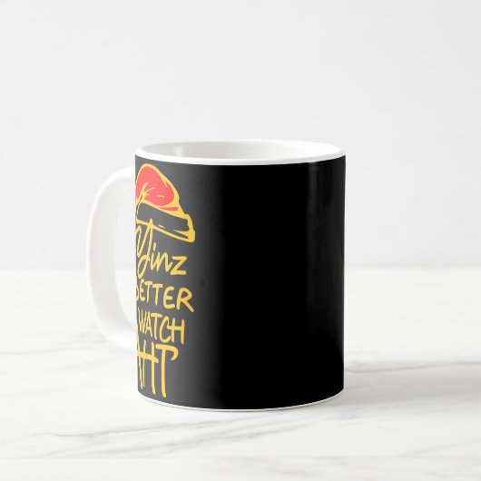 Yinzer Weihnachten Ttsburgh Weihnachtsmann Yinz Be Kaffeetasse (Vorderseite Links)