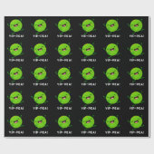 Yip-pea Happy Pea Pun Dark BG Geschenkpapier (Flach)