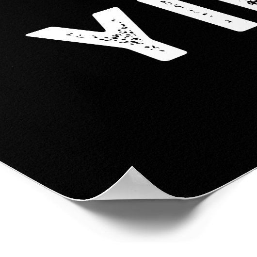 Yip-pea Happy Pea Pun Dark BG Poster (Ecke)