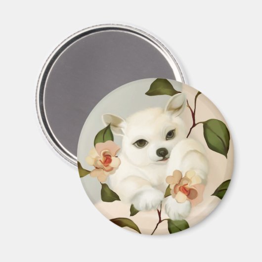 YIp-Welpe Magnet (Vorderseite/Rückseite)