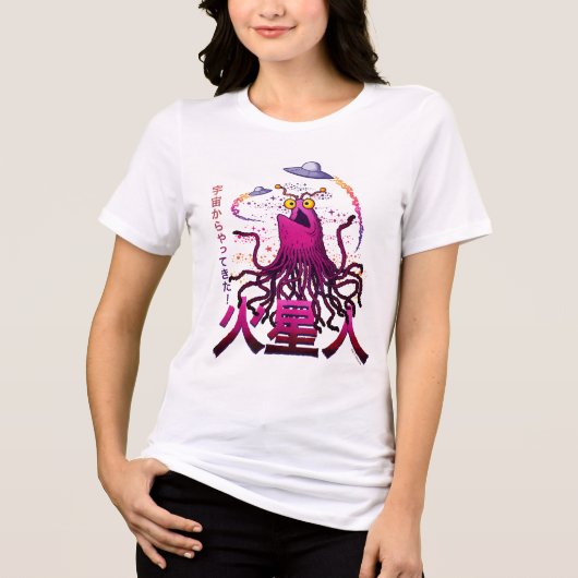Yip Yip Martian Weltraum-Abenteuer Tri-Blend Shirt (Vorderseite)