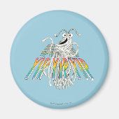 Yip Yips B&W Sketch Zeichnend Magnet (Vorne)