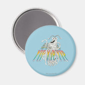Yip Yips Skizzenzeichnung S/W Magnet (Vorderseite/Rückseite)