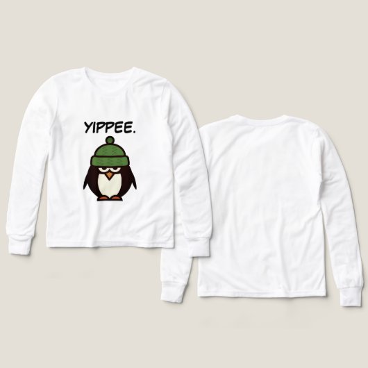 Yippee funny sarcastic penguin cartoon kid's (Design Vorderseite & Rückseite)