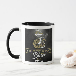 Yippee Ki-Ay Blues Coffee Tasse