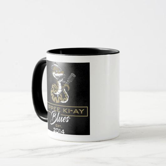 Yippee Ki-Ay Blues Coffee Tasse (Vorderseite Links)