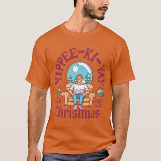 Yippee-Ki-Yay Christmas Cheer T-Shirt (Vorderseite)