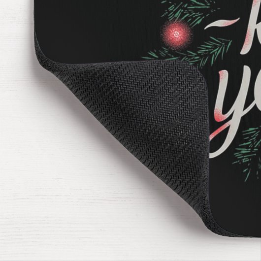 Yippee Ki-yay Funny Christmas Mousepad (Ecke)