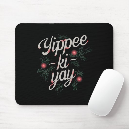 Yippee Ki-yay Funny Christmas Mousepad (Mit Mouse)