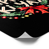 Yippee-ki-yay Funny Christmas Party Long Sleeve Poster (Ecke)