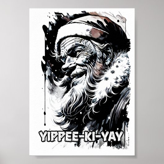 Yippee Ki Yay Funny Weihnachtsangebot Pop Kultur Poster (Vorne)