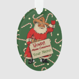 Yippee Ki-Yay Weihnachtscowboy Santa 202X Ornament