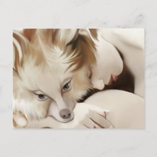 Yips Foxgirl Postkarte (Vorderseite)