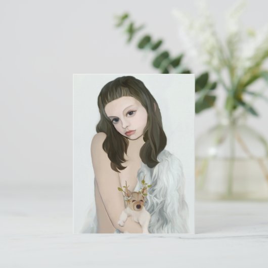 Yips-Hundehütte Postkarte (Stehend Vorderseite)