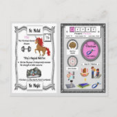 Yitzy - Ytterbium Horn Unicorn Game Card Postkarte (Rückseite)