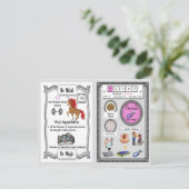 Yitzy - Ytterbium Horn Unicorn Game Card Postkarte (Stehend Vorderseite)