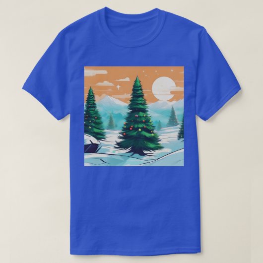 Ykomow Christmas Trees Womens Holiday Pine Tree Xm T-Shirt (Design vorne)