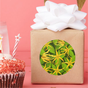 Ylang Ylang Exotic Scented Blume Runder Aufkleber