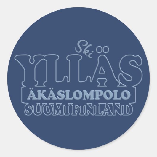 YLLÄS FINLAND-Aufkleber Runder Aufkleber (Vorderseite)