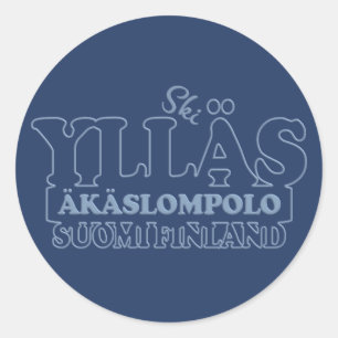 YLLÄS FINLAND-Aufkleber Runder Aufkleber
