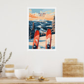Ylläs Norwegen Ski Poster 1 (Küche)