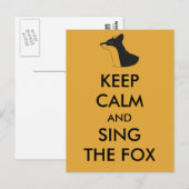 Ylvis Funny Behielt Ruhe und Sing den Fuchs Postkarte (Vorne/Hinten)