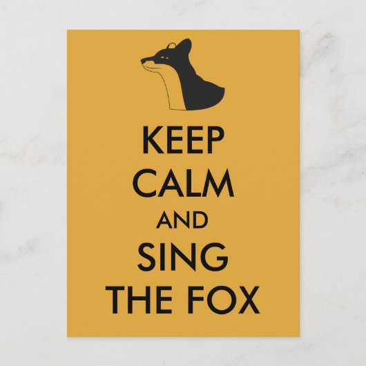 Ylvis Funny Behielt Ruhe und Sing den Fuchs Postkarte (Vorderseite)