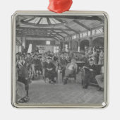 YMCA Herberge, Piccadilly, Manchester, c.1910 Silbernes Ornament (Vorne)