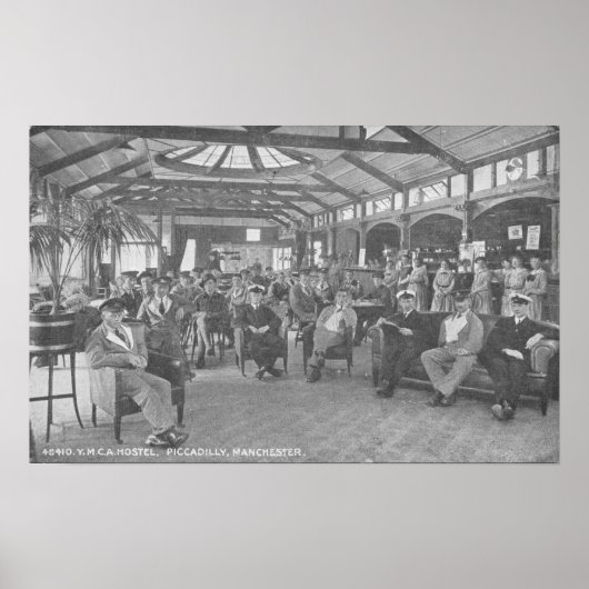 YMCA Hostel, Piccadilly, Manchester, c.1910 Poster (Vorne)