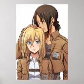 Ymir Christa Shingeki zu einem Kyojin-Angriff auf  Poster (Vorne)