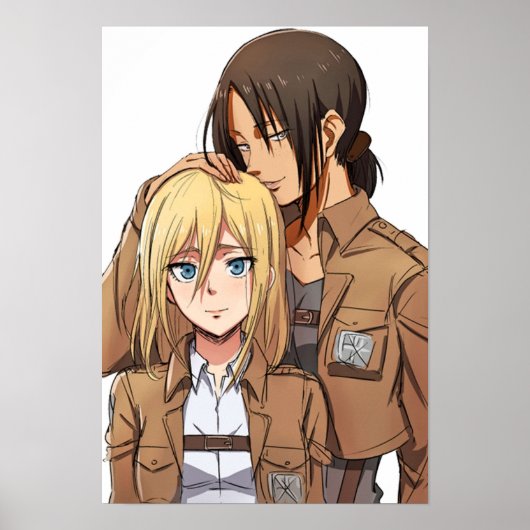 Ymir Christa Shingeki zu einem Kyojin-Angriff auf Poster (Vorne)