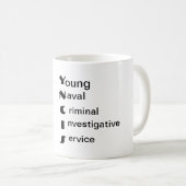 YNCIS spezielle Agent-Tasse Kaffeetasse (VorderseiteRechts)