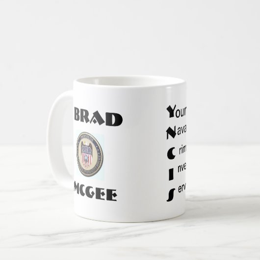 YNCIS spezielle Agent-Tasse Kaffeetasse (Vorderseite Links)