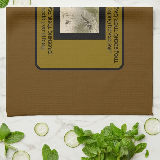 YNOTME Monotone Quacking3 Geschirrtuch (Gefaltet)