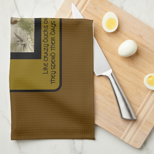 YNOTME Monotone Quacking3 Geschirrtuch (Viertel Falte)